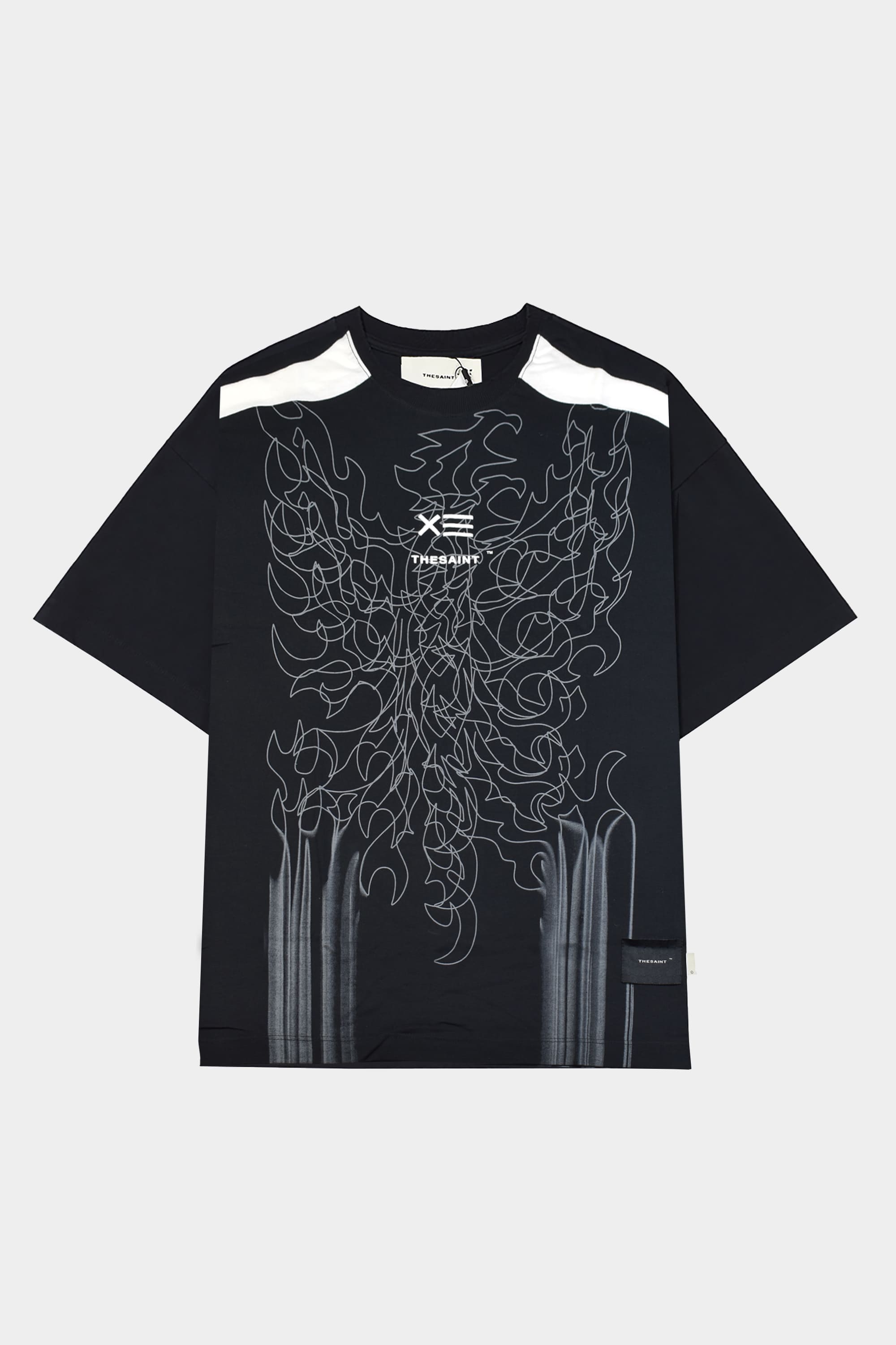 Camiseta TheSaint Oversized Melted Flames (Black)