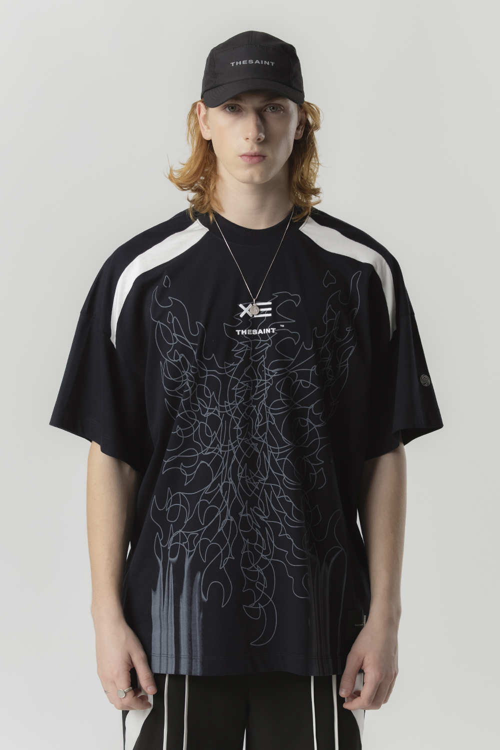 Camiseta TheSaint Oversized Melted Flames (Black)