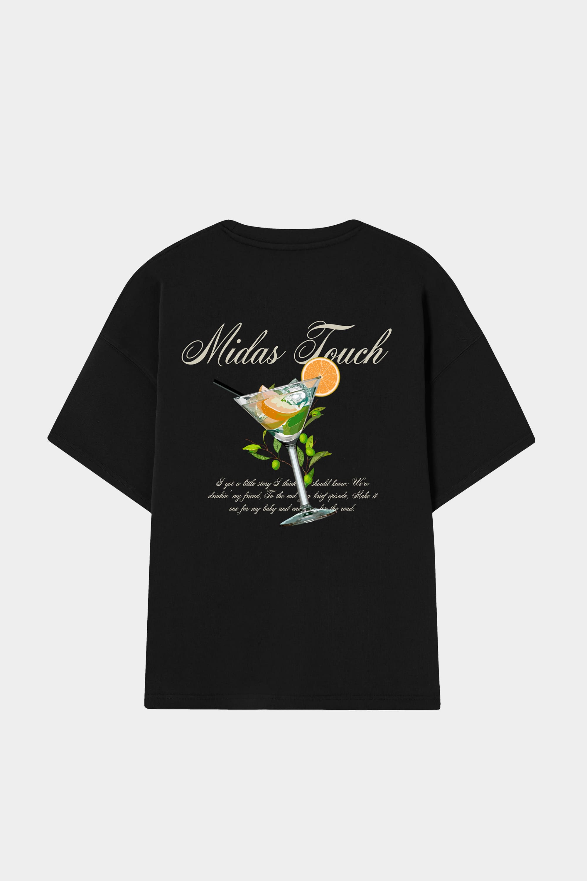Camiseta Midas Touch Gin Oversized Black - Streetwear com Estética