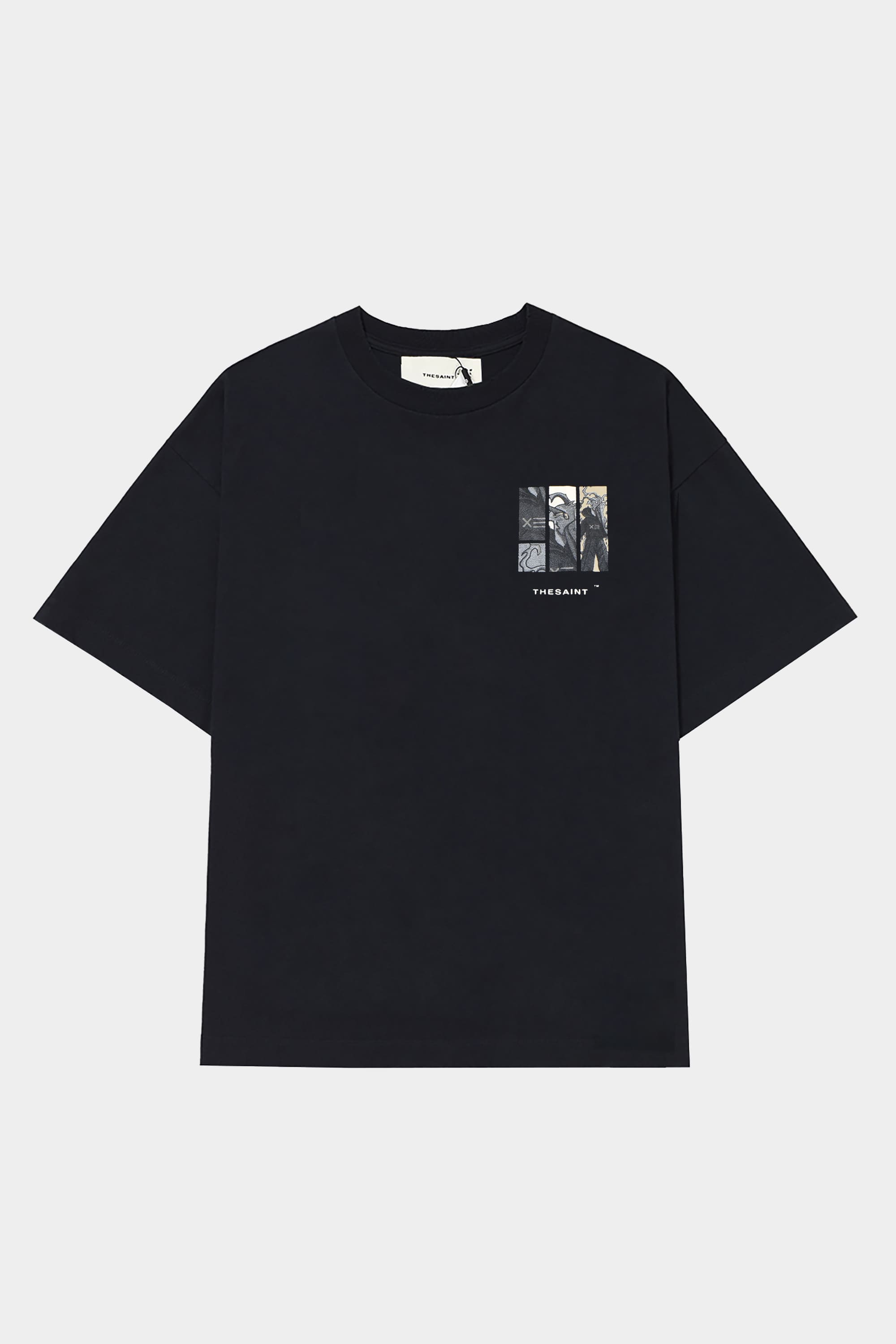 Camiseta TheSaint Oversized Phoenix Black - Streetwear com Estilo