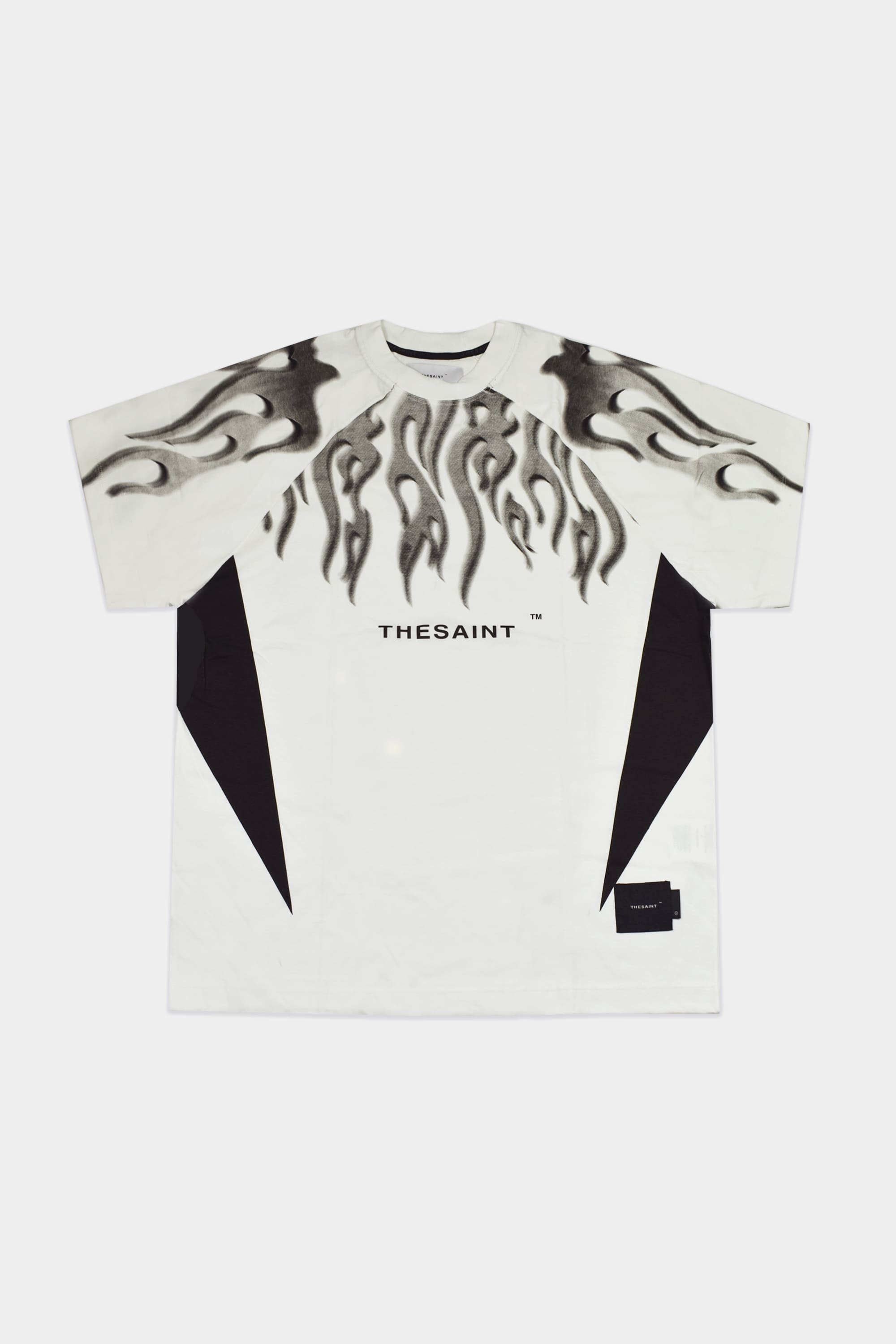 Camiseta TheSaint Oversized Special Flame Off White - Streetwear