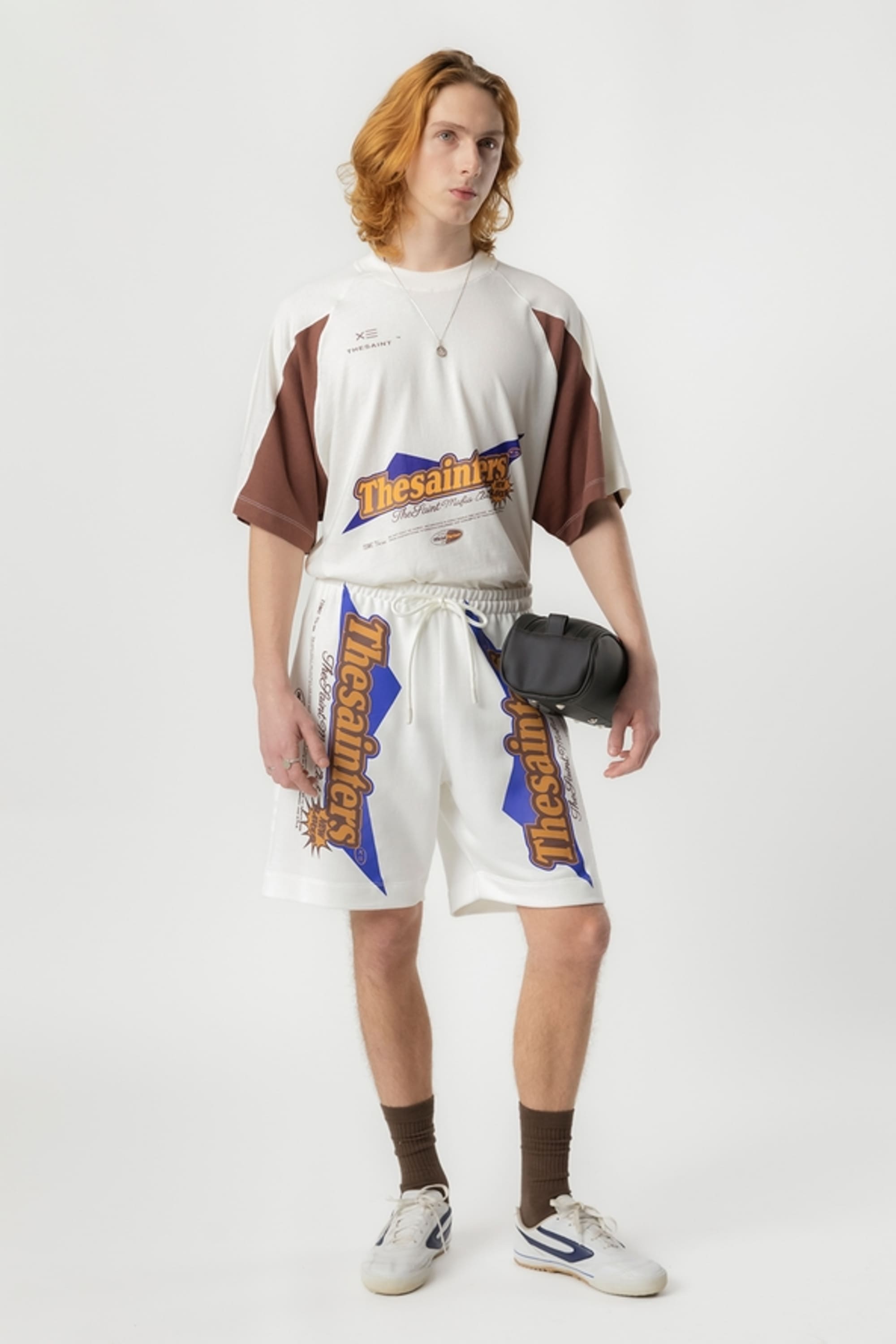 Bermuda TheSaint Sweatshorts The Sainters Off White - Streetwear