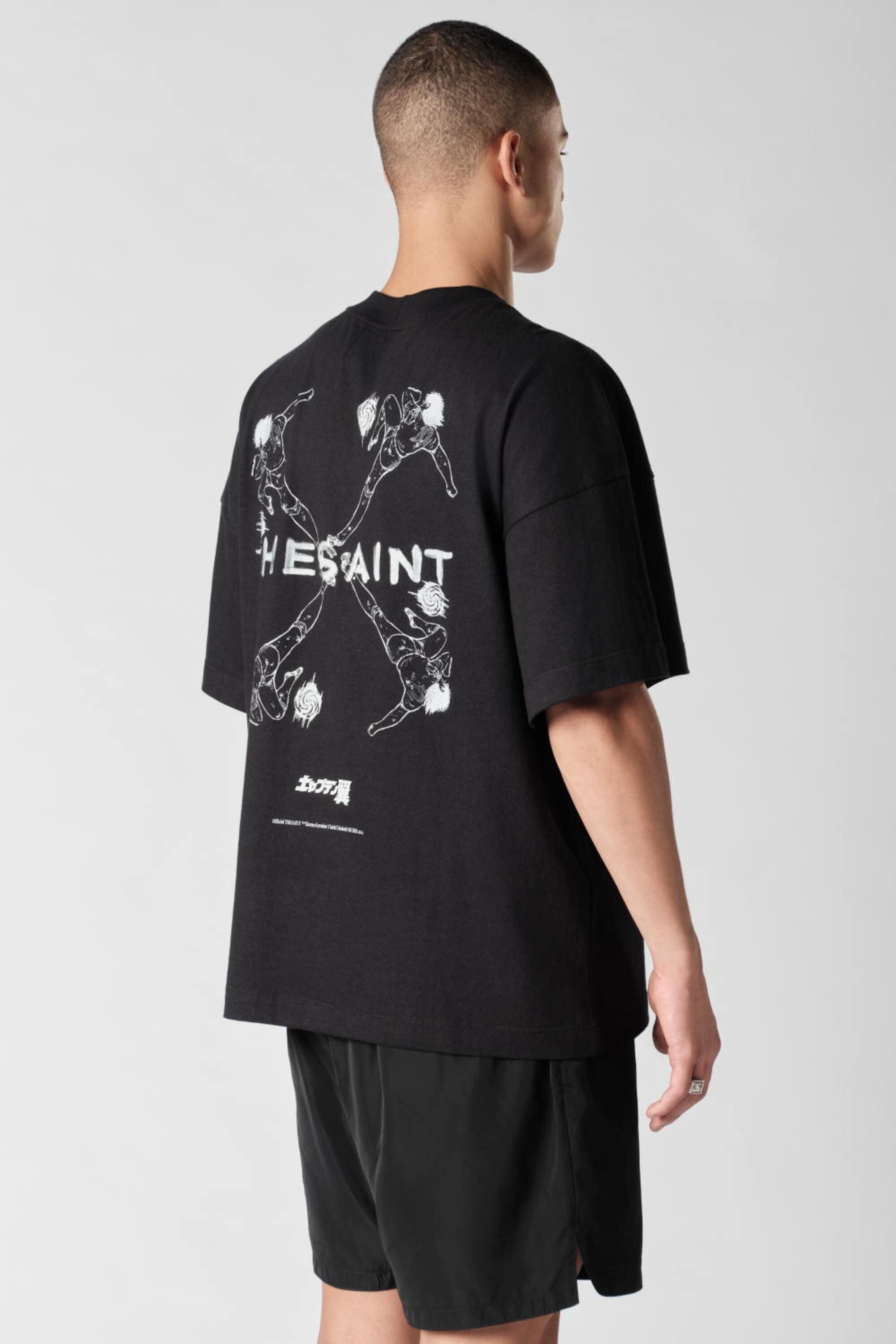 Camiseta TheSaint x Tsubasa Oversized Chapter 80 X Black - Collab
