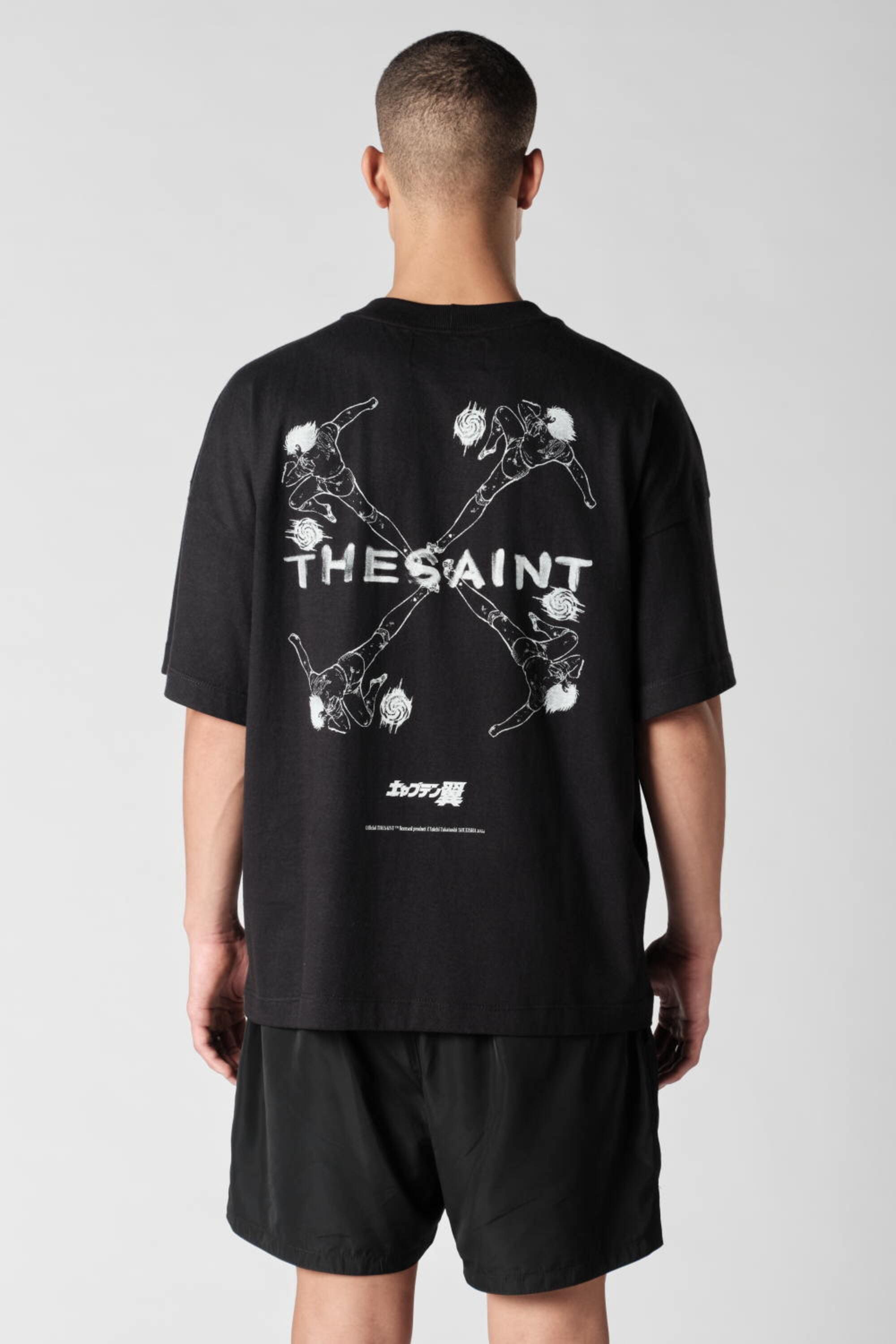Camiseta TheSaint x Tsubasa Oversized Chapter 80 X Black - Collab