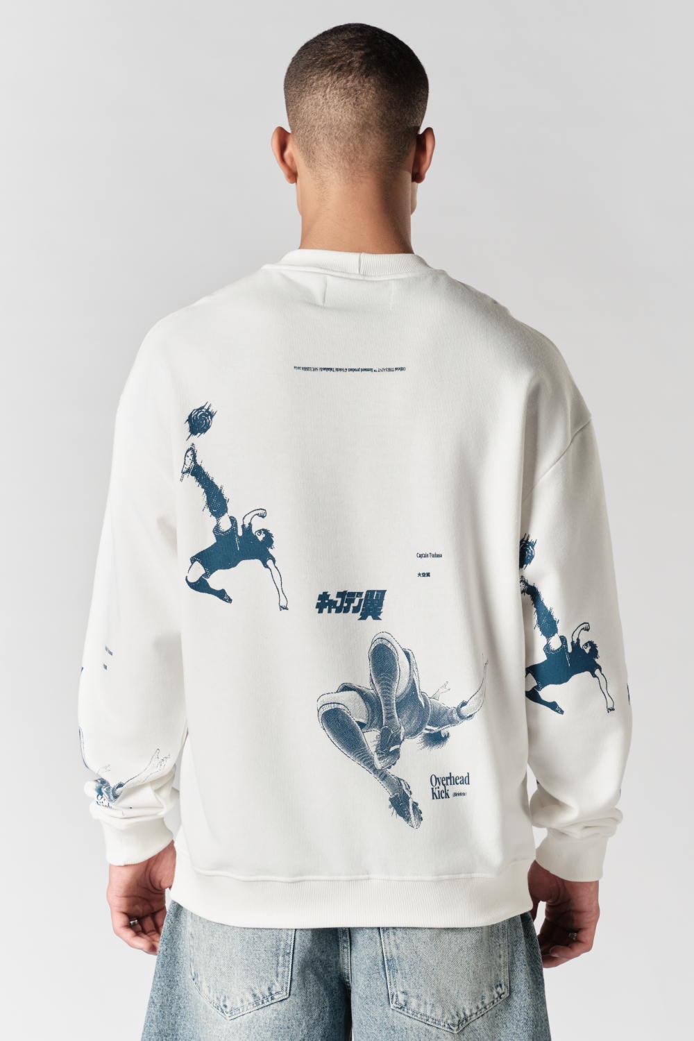 Moletom TheSaint x Tsubasa Crewneck Overhead Kick Off White