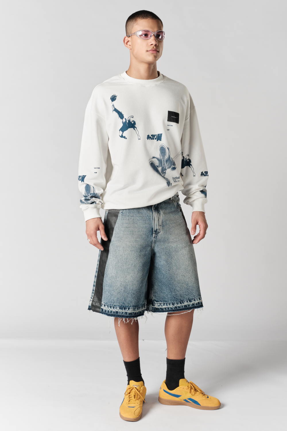 Moletom TheSaint x Tsubasa Crewneck Overhead Kick Off White