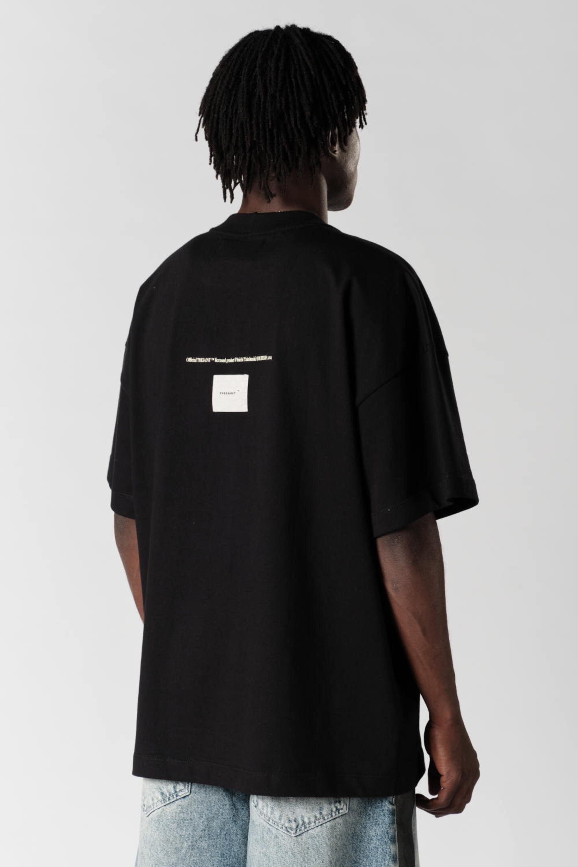 オーラリー SHUTTLE ETTE CLOTH P/O SHIRTS Camiseta TheSaint x Tsubasa Oversized Chapter 64 Black