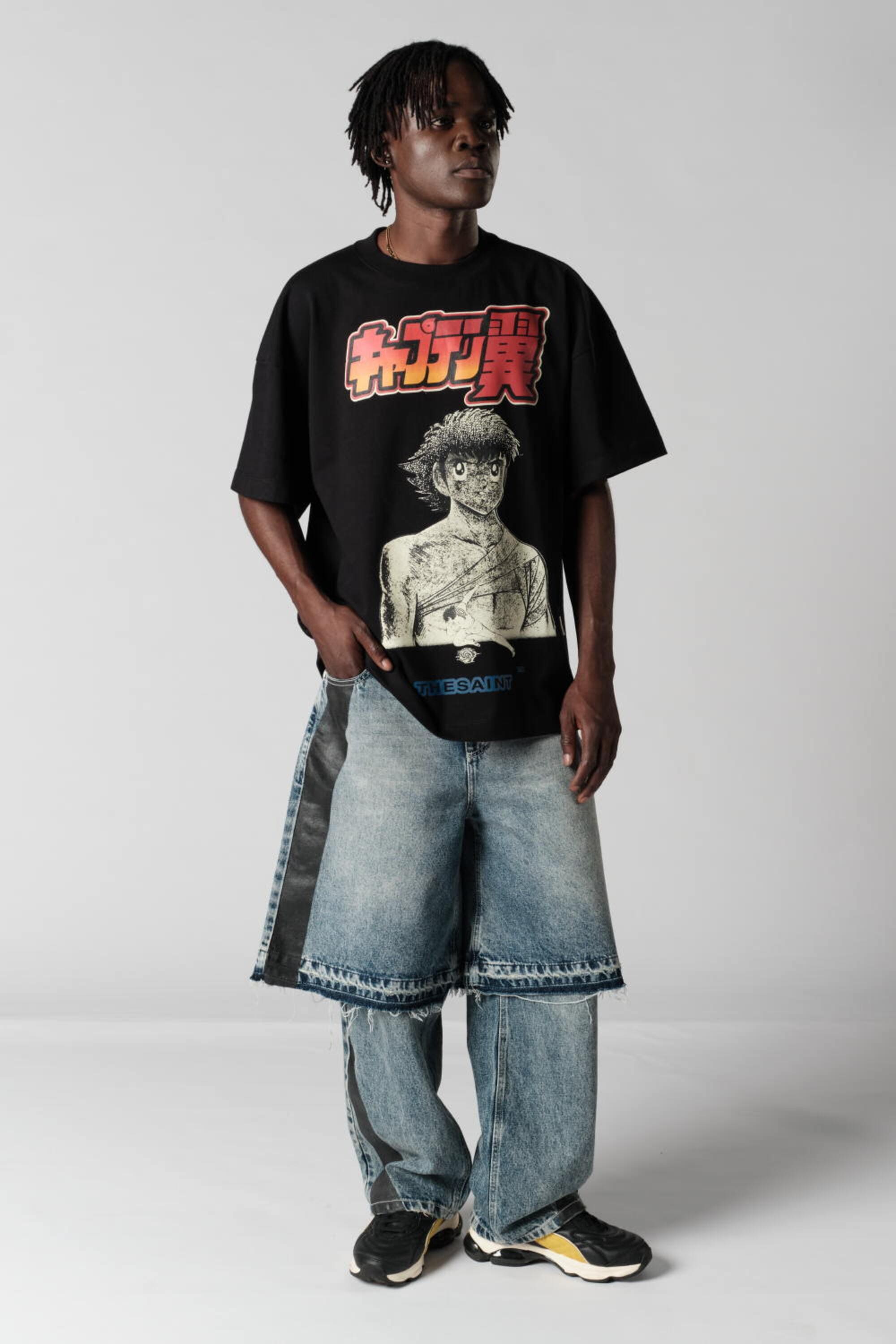 Camiseta TheSaint x Tsubasa Oversized Chapter 64 Black