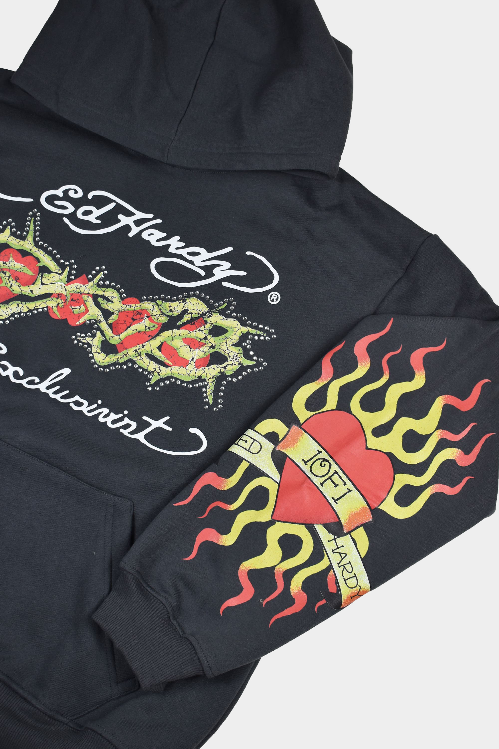 Moletom Exclusivist (1OF1) X Ed Hardy Protected Hearts Grey