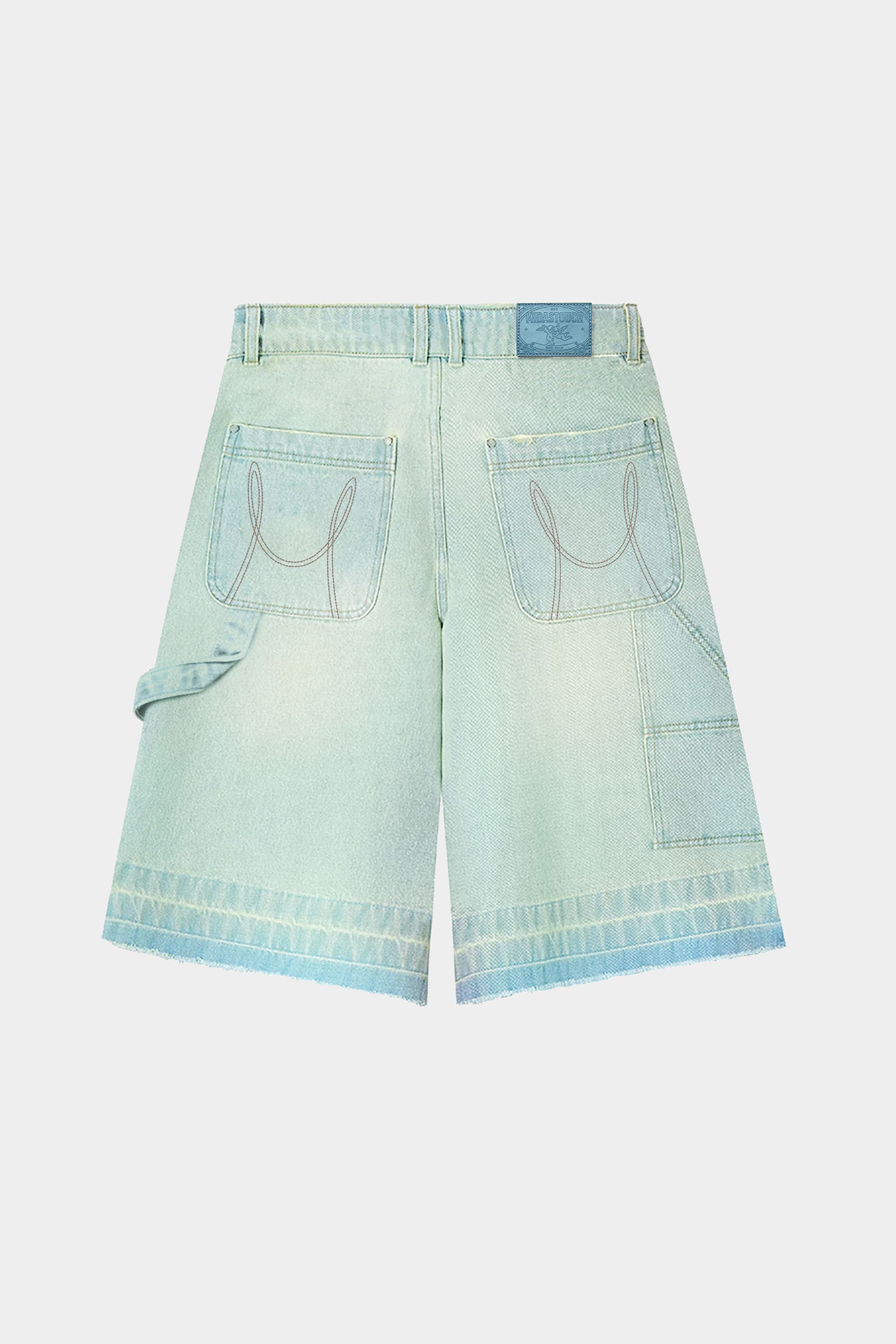 Bermuda Midas Touch Jorts Acid Green – Jeans 13oz com Barras