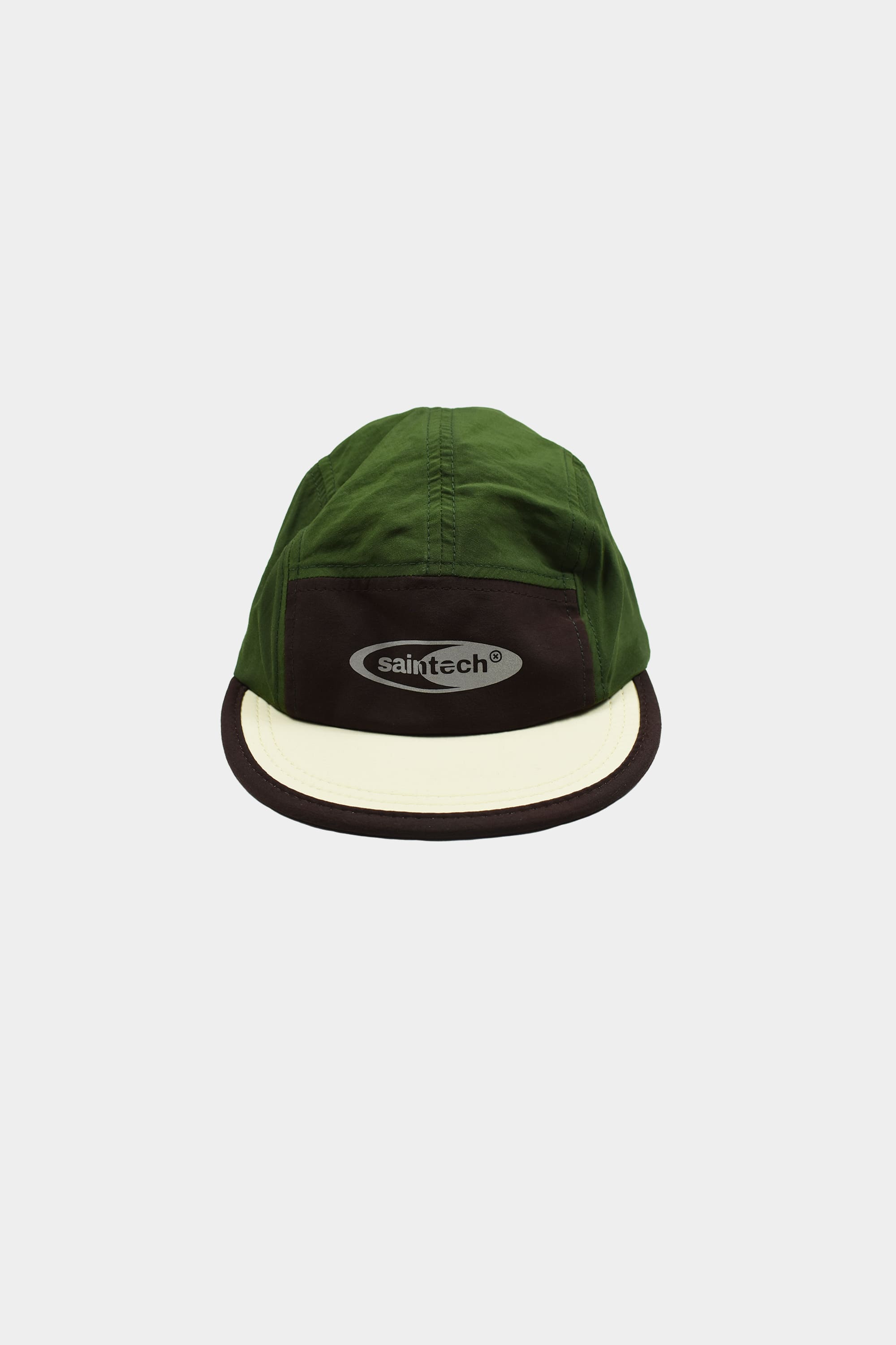 Bone TheSaint Five Panel Cap Reflective Green/Beige/Bordeaux