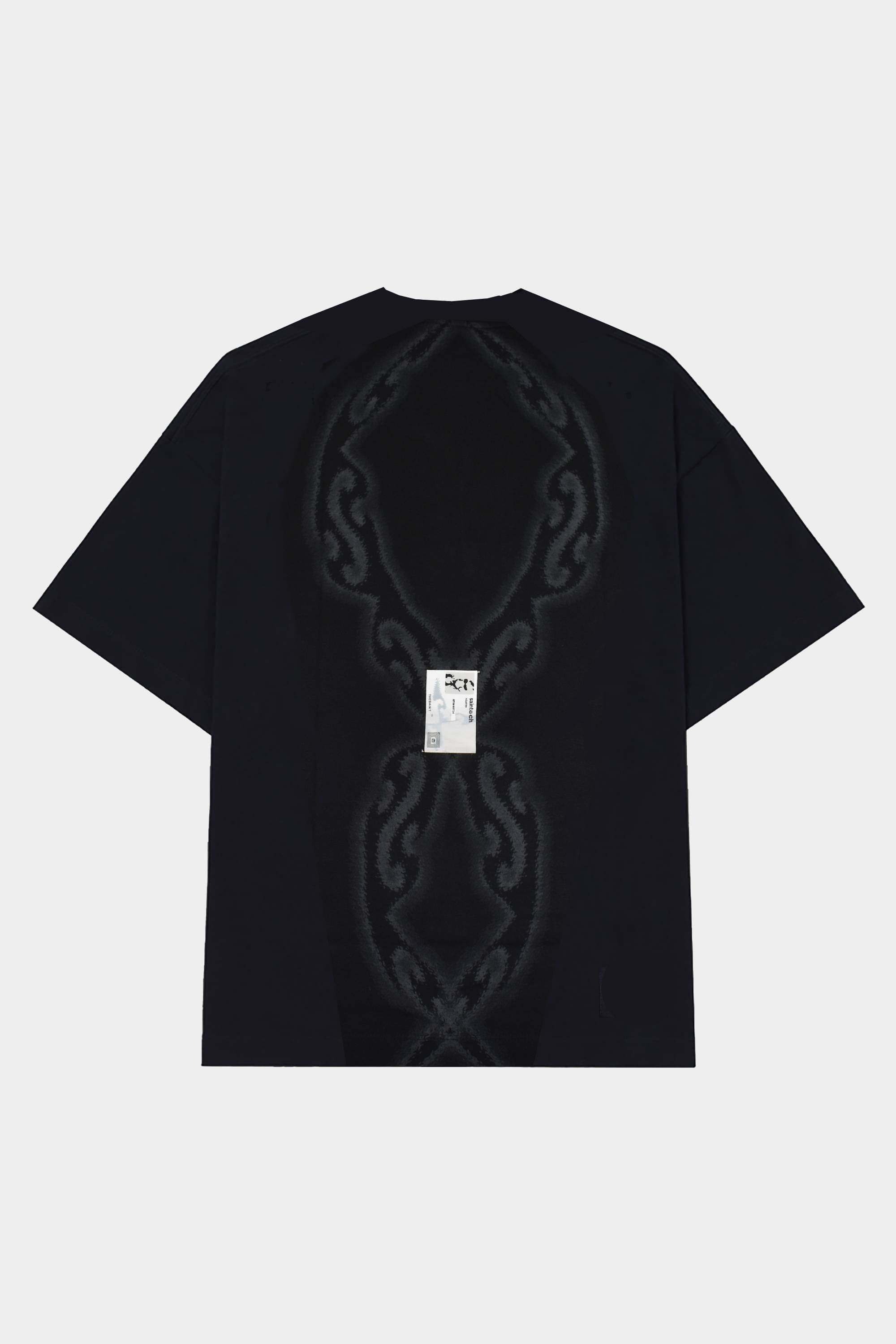 Camiseta TheSaint Oversized Infinity X Black - Estampa Espelhada e