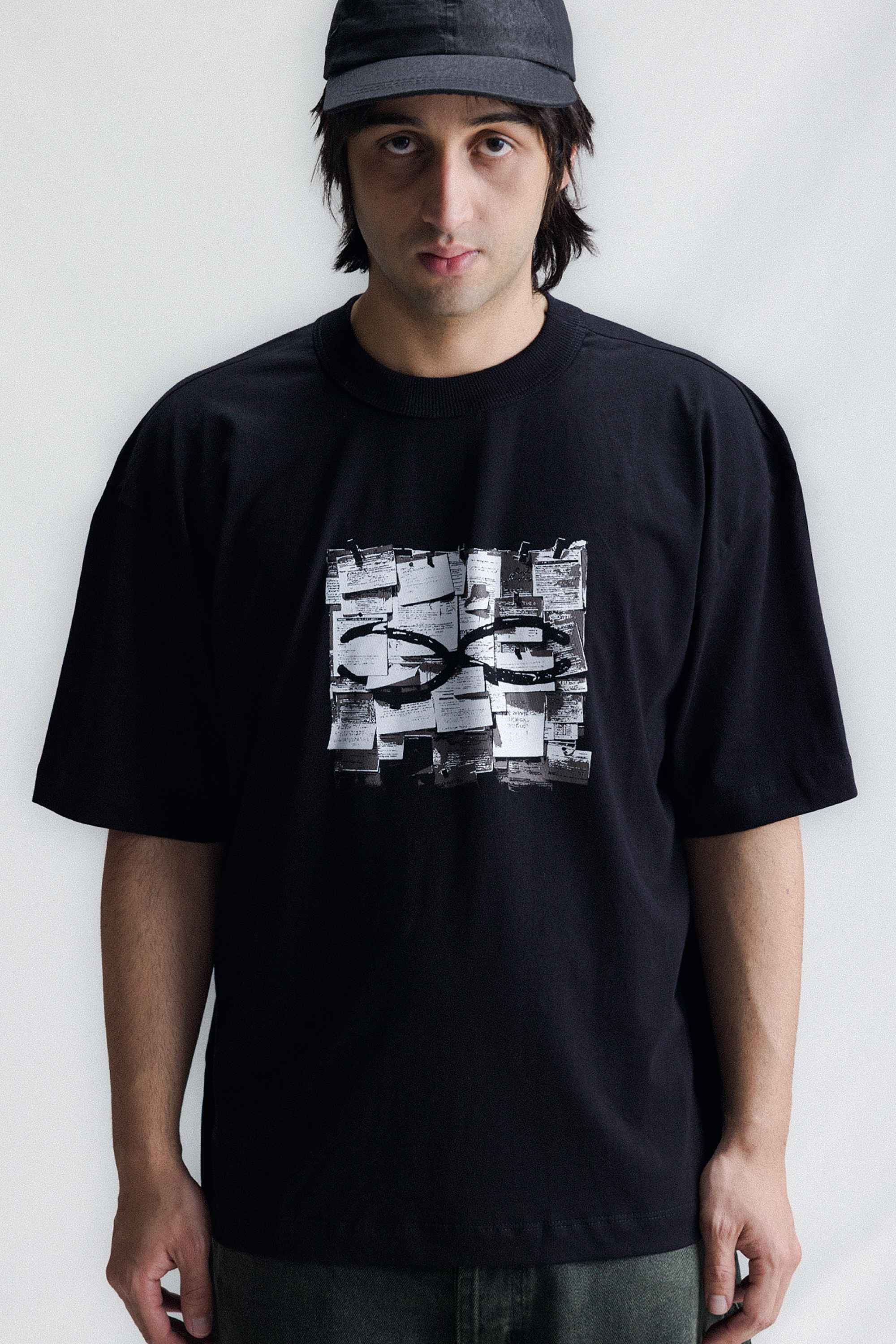 Camiseta Quadro Creations QC Notes Boxy Black
