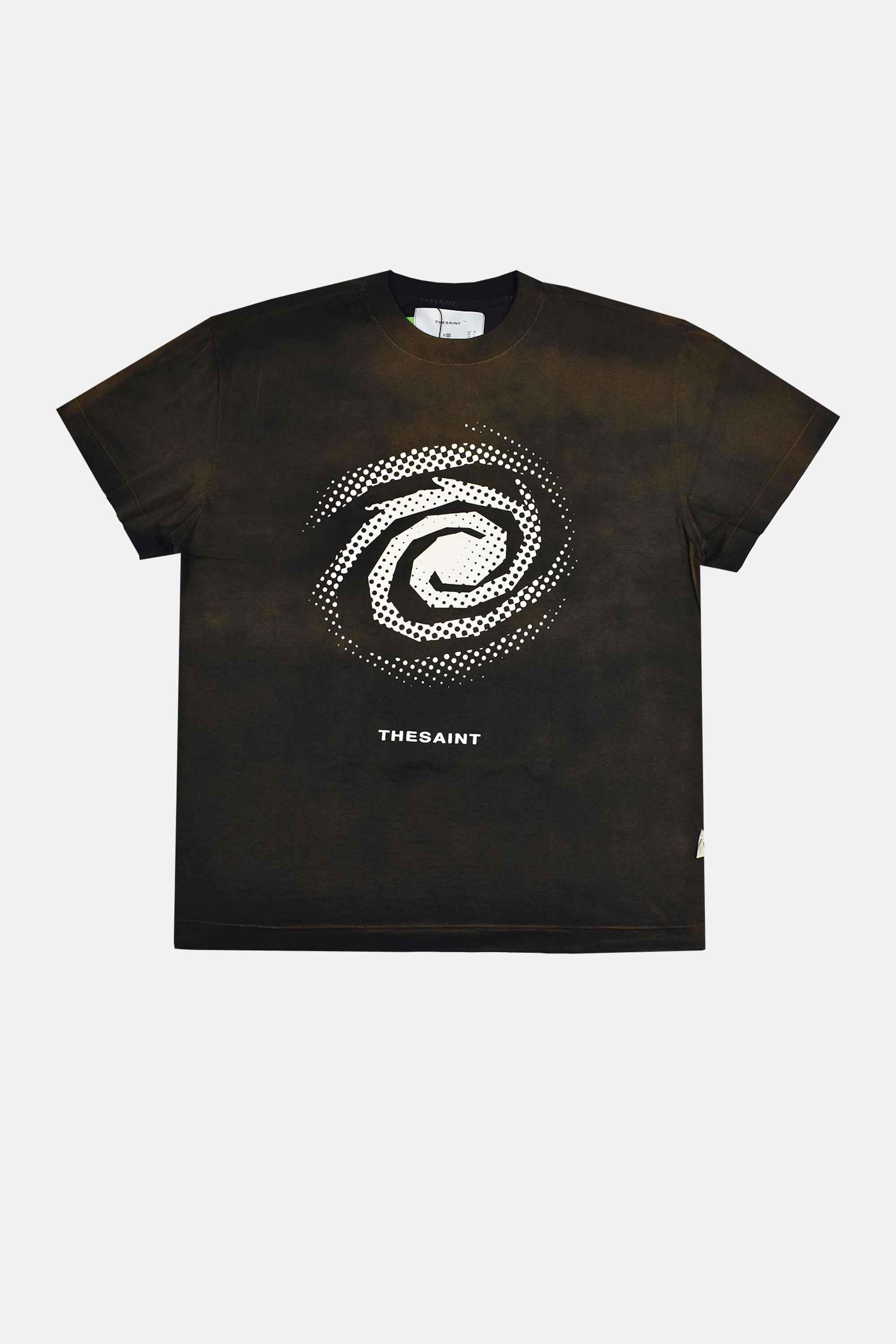 Camiseta TheSaint Olho do Furacão Brown –Regular com Efeito Corrosão