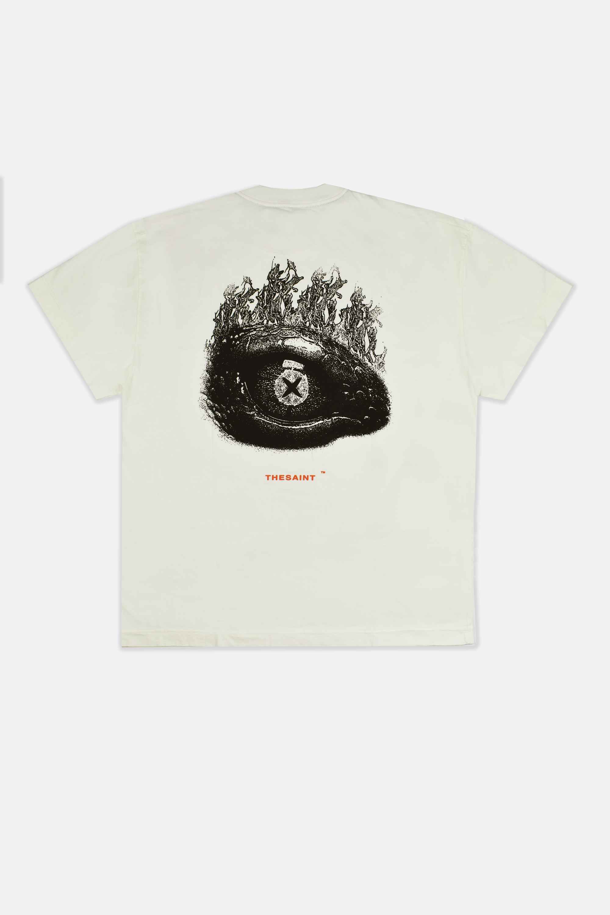 V.I×NONAGON T-SHIRT GREAT SEUNGRI キャップ Camiseta TheSaint Olho Guardião Off White – Modelagem Regular Premium
